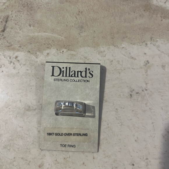 Dillardd Jewelry - Sterling Silver Toe Ring with Gold Accents